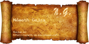 Németh Gejza névjegykártya